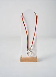 Collier matériaux métal marron SECRET DE CUIR femme