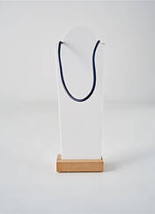 Collier bleu SECRET DE CUIR pour femme seconde vue