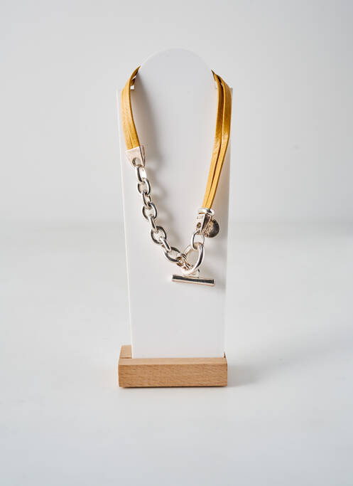 Collier fermeture fermoir en t argent SECRET DE CUIR femme