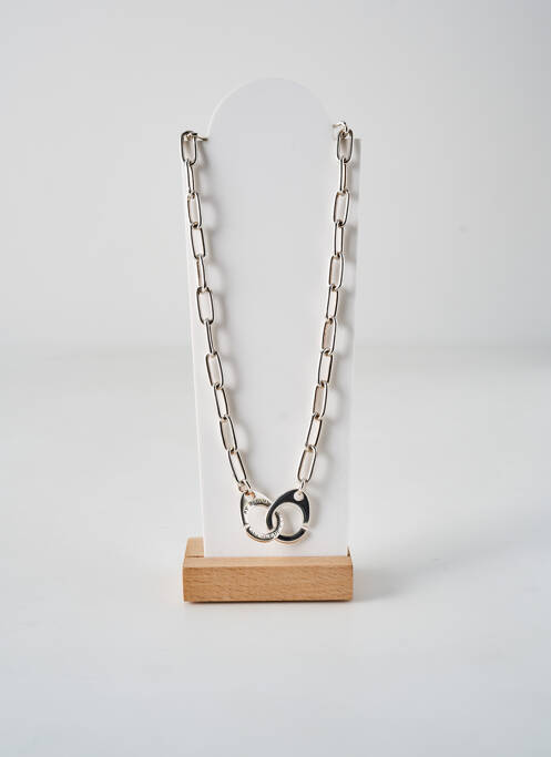 Collier argent SECRET DE CUIR pour femme