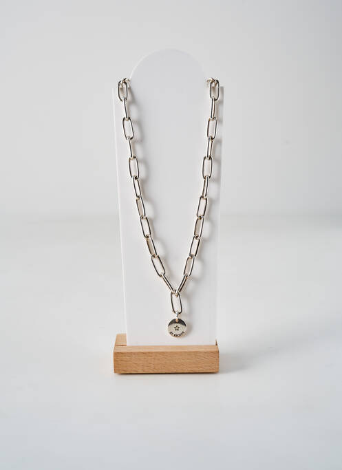 Collier argent SECRET DE CUIR pour femme