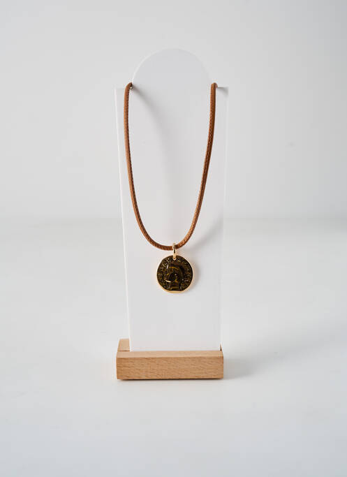 Collier marron SECRET DE CUIR pour femme