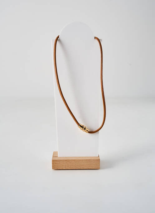 Collier marron SECRET DE CUIR pour femme