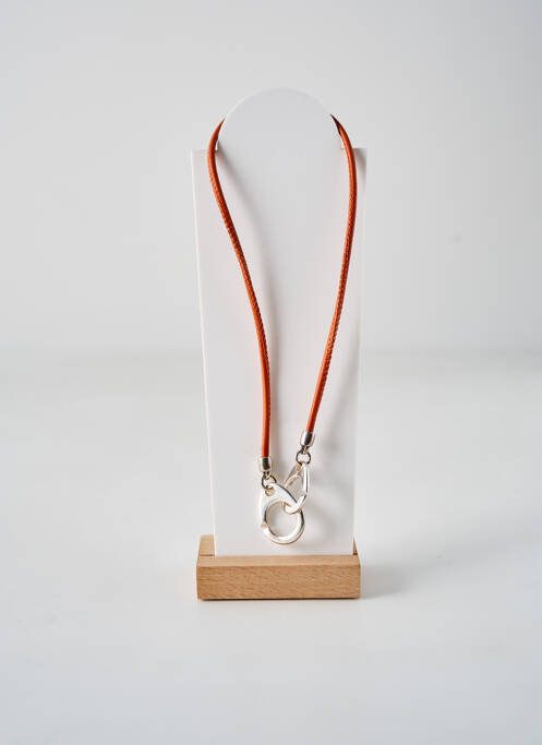 Collier marron SECRET DE CUIR pour femme