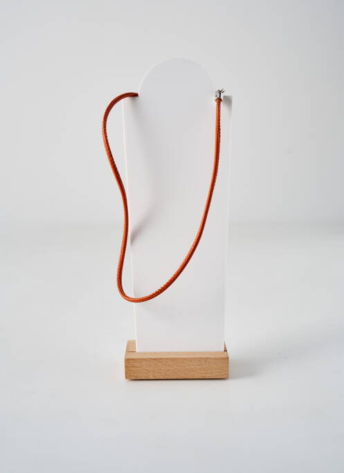 Collier marron SECRET DE CUIR pour femme