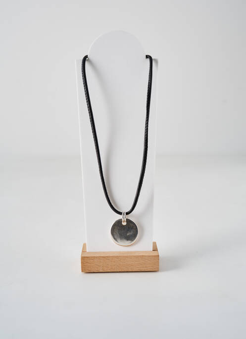 Collier noir SECRET DE CUIR pour femme