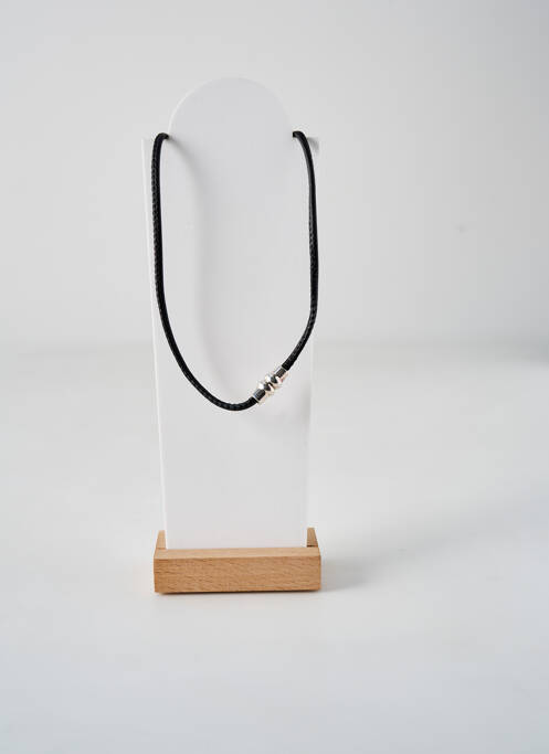 Collier noir SECRET DE CUIR pour femme