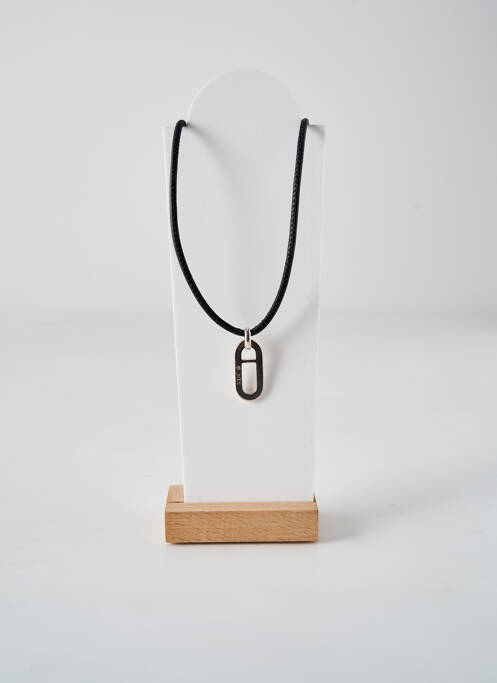 Collier noir SECRET DE CUIR pour unisexe