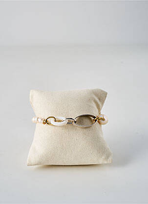 Bracelet fermeture fermoir mousqueton blanc NATURE BIJOUX femme