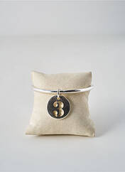 Bracelet Jonc argent SECRET DE CUIR pour femme seconde vue