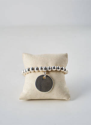 Bracelet argent SECRET DE CUIR femme