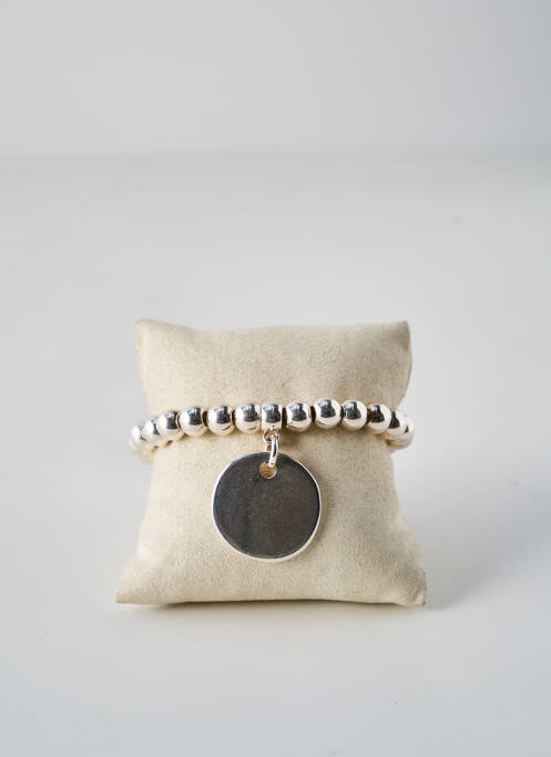 Bracelet matériaux métal argent SECRET DE CUIR femme