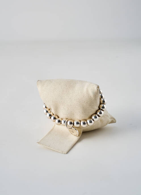 Bracelet matériaux métal argent SECRET DE CUIR femme