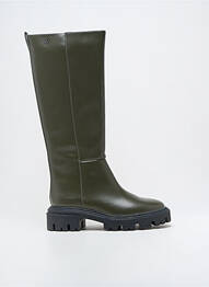Bottes matière lisse talon de 4 à 6cm vert VANESSA WU femme