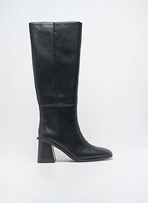 Bottes matière lisse talon de 7 à 9cm noir VANESSA WU femme