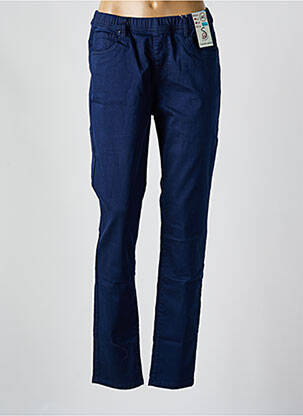 Pantalon slim taille élastique bleu S.QUISE femme