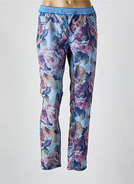Pantalon slim taille élastique bleu ONADO femme