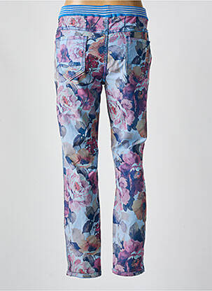Pantalon slim taille élastique bleu ONADO femme