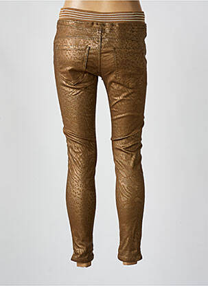 Pantalon slim taille élastique or ONADO femme