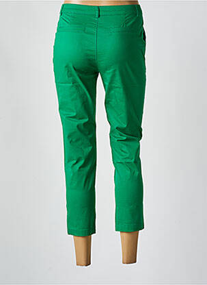Pantalon 7/8 fermeture zippée sous rabat boutonné vert SARAH JOHN femme