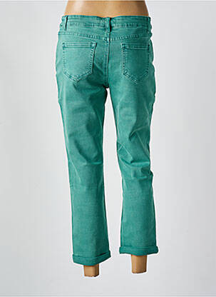 Pantalon 7/8 fermeture zippée sous rabat boutonné vert SARAH JOHN femme