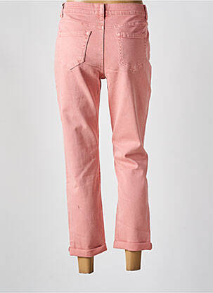 Pantalon 7/8 fermeture zippée sous rabat boutonné rose SARAH JOHN femme