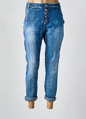 Jeans coupe slim bleu PLACE DU JOUR pour femme