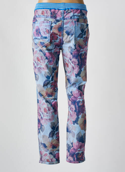 Pantalon slim taille élastique bleu ONADO femme