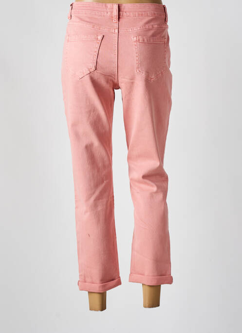 Pantalon 7/8 fermeture zippée sous rabat boutonné rose SARAH JOHN femme