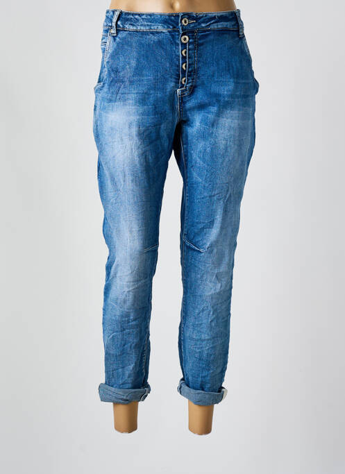 Jeans coupe slim bleu PLACE DU JOUR pour femme