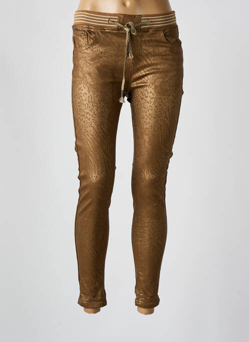 Pantalon slim or ONADO pour femme