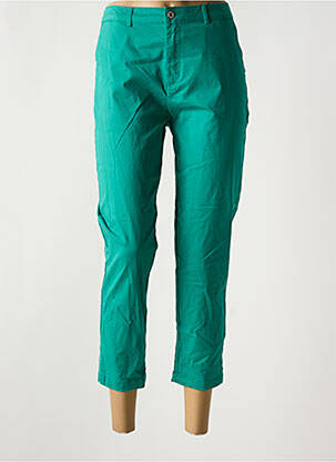 Pantalon 7/8 fermeture zippée sous rabat boutonné vert clair SARAH JOHN femme