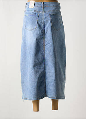Jupe longue coupe droite bleu ONADO femme