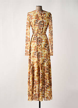 Robe longue manches longues manches longues orange CHOKLATE femme