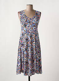 Robe mi-longue coupe fluide sans manche bleu JOY'S PARIS femme