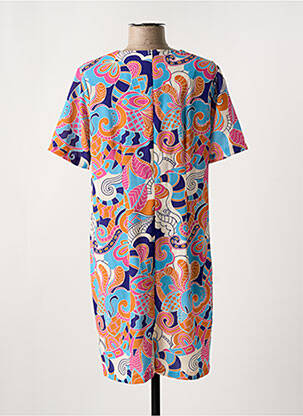 Robe courte manches courtes manches courtes bleu ELEANE femme