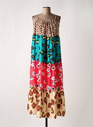 Robe mi-longue marron WIYA pour femme