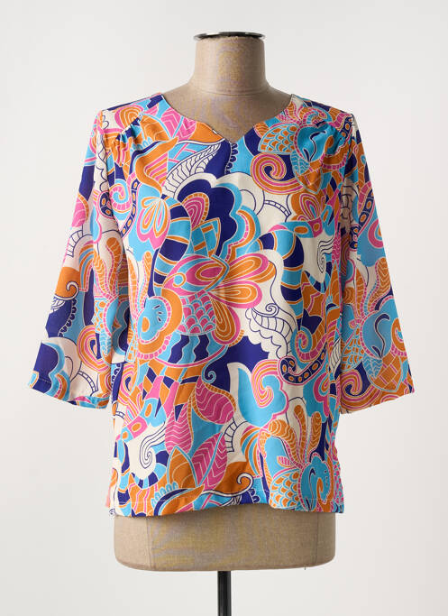 Blouse bleu ELEANE pour femme