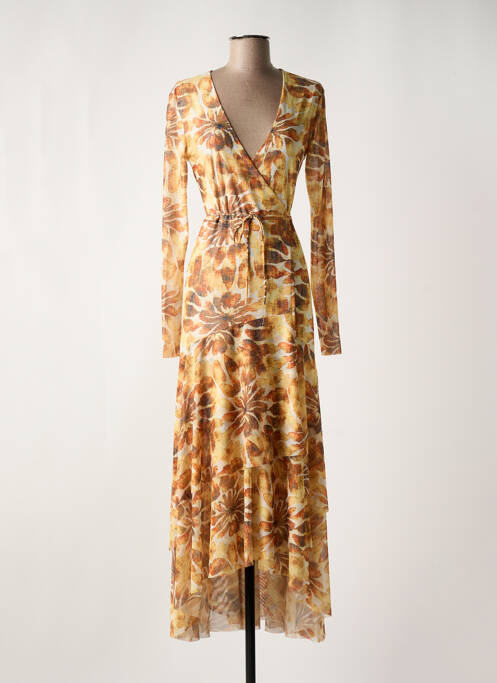 Robe longue orange CHOKLATE pour femme