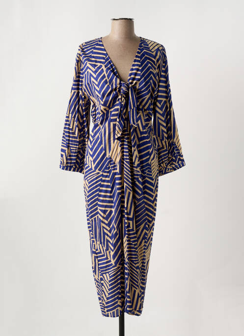 Robe mi-longue bleu ANGE pour femme