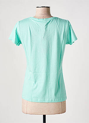 T-shirt col v manches courtes bleu clair FELINO femme