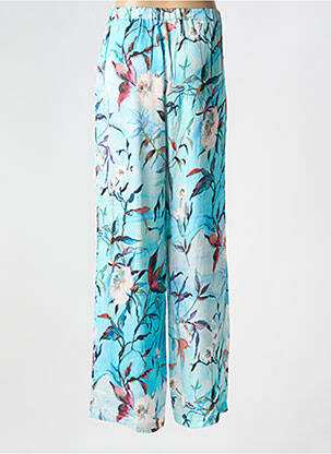 Pantalon large coupe fluide taille normale bleu PAZ TORRAS femme
