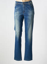 Jeans coupe slim effet usé délavé taille normale bleu COWEST femme