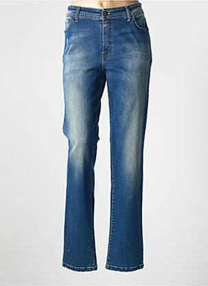 Jeans coupe slim effet usé délavé taille normale bleu COWEST femme