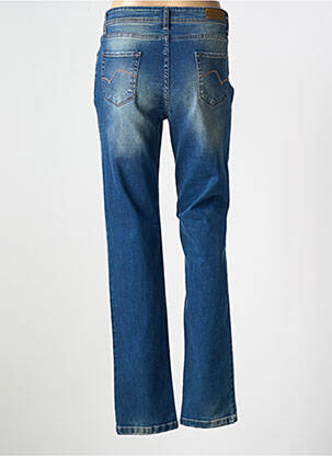 Jeans coupe slim effet usé délavé taille normale bleu COWEST femme
