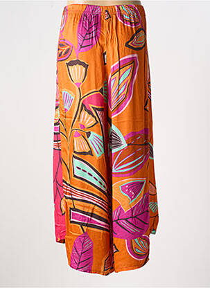 Pantalon large tissage popeline taille normale orange G!OZE femme