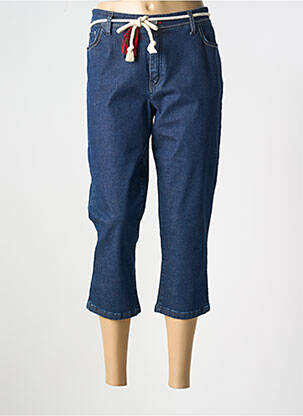 Pantacourt stretch taille normale bleu COWEST femme