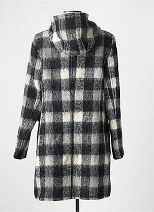 Manteau long coupe cintrée a capuche noir BARBARA LEBEK femme