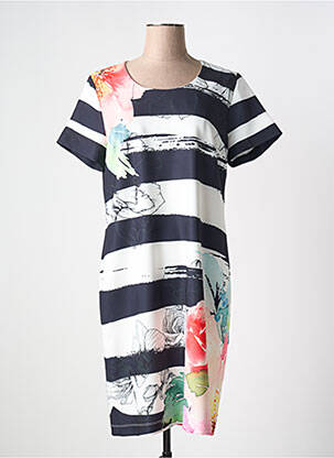 Robe mi-longue manches courtes manches courtes noir IMPULSION femme