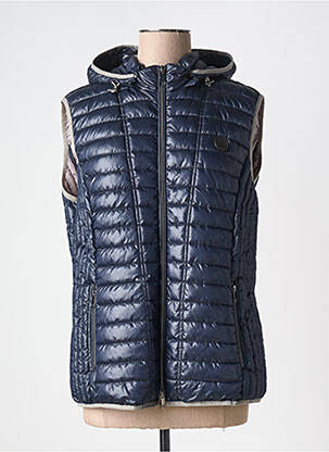 Doudoune capuche amovible a capuche bleu BARBARA LEBEK femme